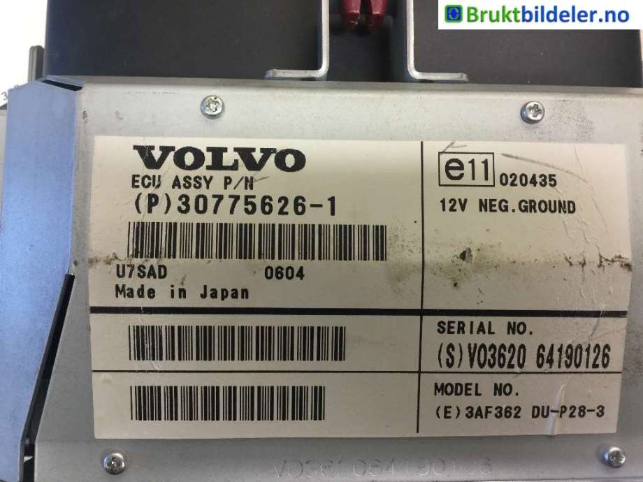 Multimedia display (MCU - Media Controller Unit) til Volvo XC70 2005-2007 (Type I, Fase 2)  (VOLVO|30775626-1|)