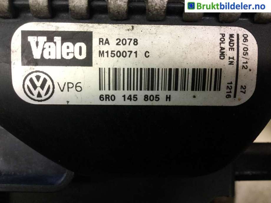 Radiator (automat gir) til Audi A1 2010-2014 (Type I, Fase 1)  (AUDI|6R0 145 805 H|)