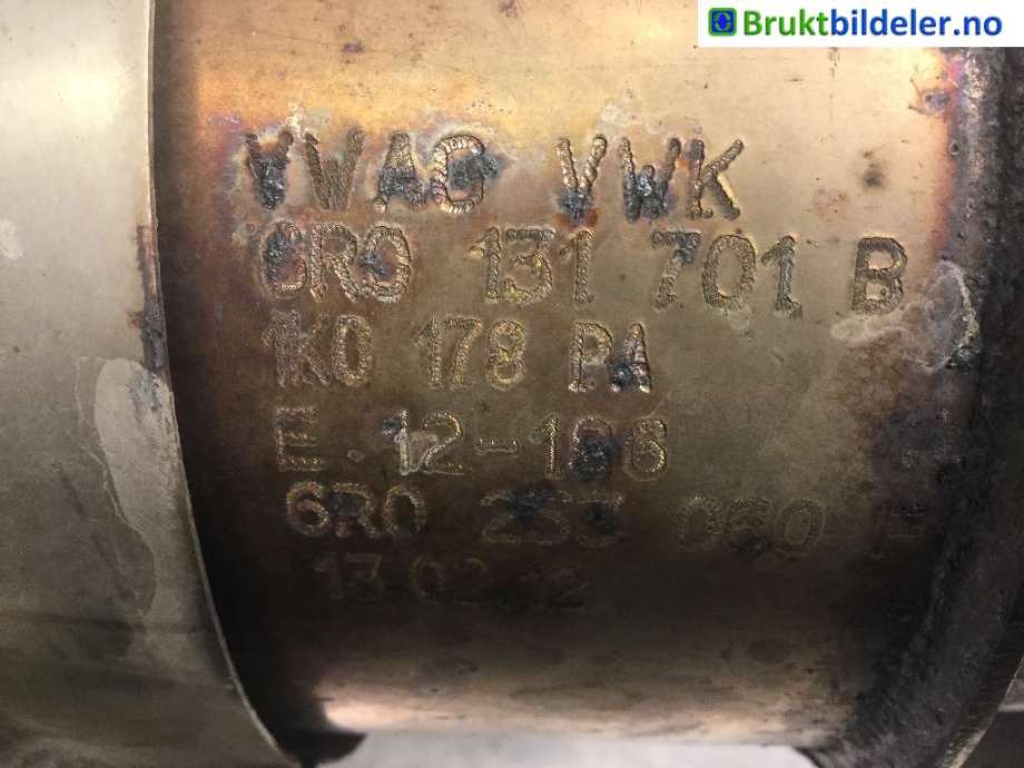 Katalysator til Audi A1 2010-2014 (Type I, Fase 1) (AUDI|6R0 121 701 B|)
