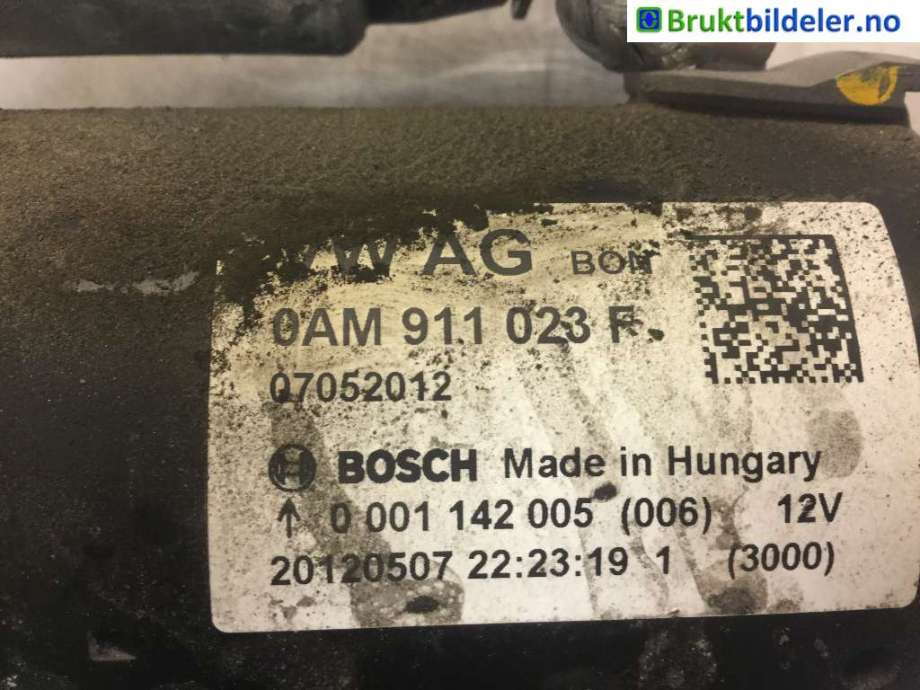 Starter til Audi A1 2010-2014 (Type I, Fase 1)  (AUDI|0AM 911 024 A||0 001 142 005)