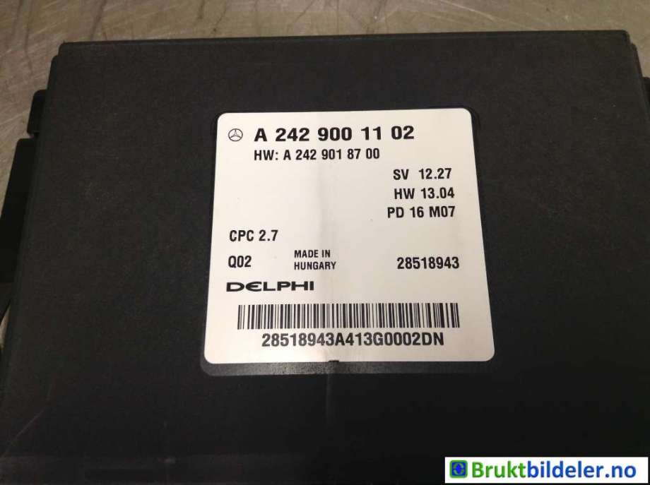 Styreenhet diverse til Mercedes B-Klasse 2011-2018 (W246) (W246) (MERCEDES|A 242 900 11 02|28518943|)