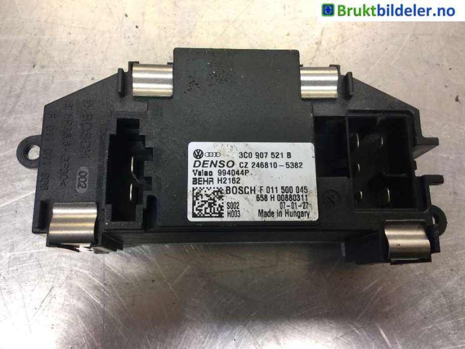 Varmeapparat motstand til VW Touran 2007-2010 (Type I, Fase 2)  (VOLKSWAGEN|3C0907521B|994044P|)