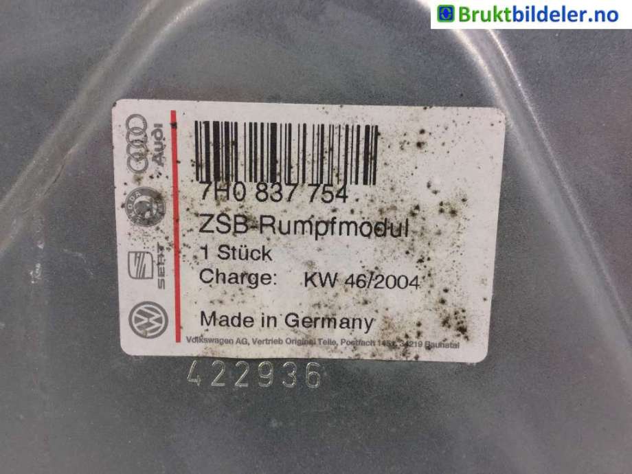 Ruteheis til VW Transporter / Caravelle 2003-2009 (Fase 1) (T5) (T5) (VOLKSWAGEN|7H0 837 754|)