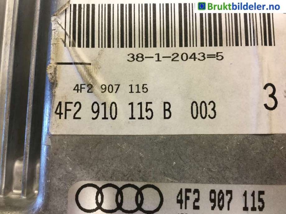 Styreenhet motor til Audi A6 2005-2008 (Type III, Fase 1) (C6) (C6) (AUDI|4F2 907 115|0 261 S02 291|4F2 910 115 B)