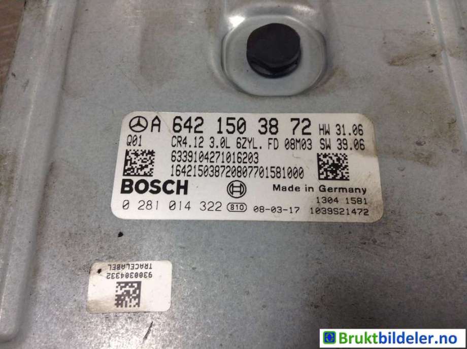 Styreenhet motor til Mercedes CLS 2004-2010 (C219) (C219) (MERCEDES|A 642 150 38 72|0 281 014 322|)