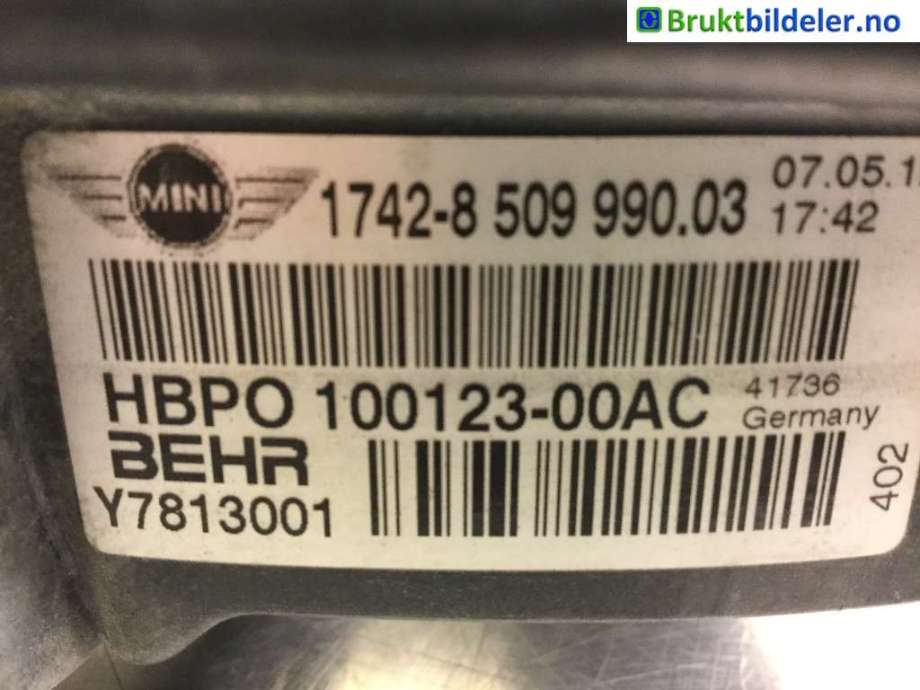 Kjølevifte til Mini Countryman 2010-2016 (R60) (R60) (MINI|17 42 8 509 990|0130303027|X4395002)