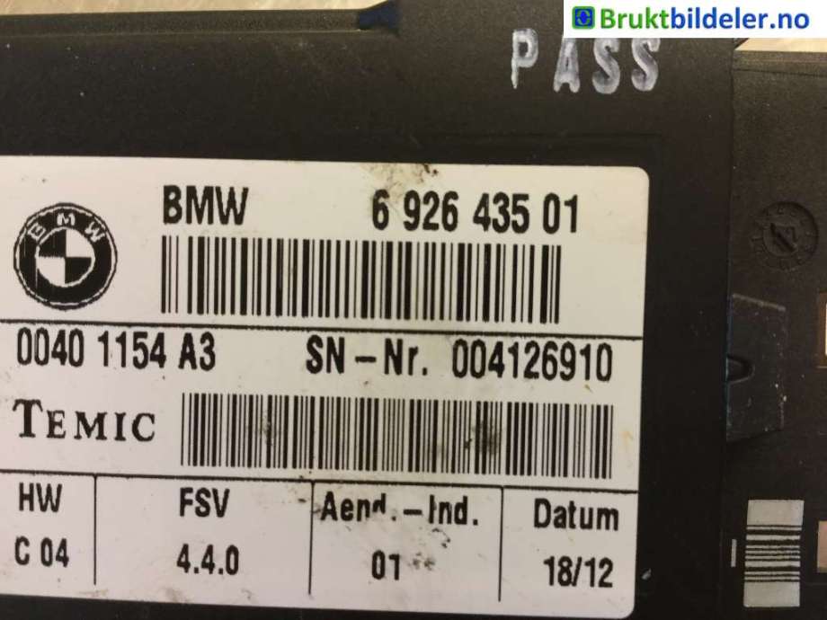 Styreenhet sete til Mini Countryman 2010-2016 (R60) (R60) (MINI|6 926 435 01|)