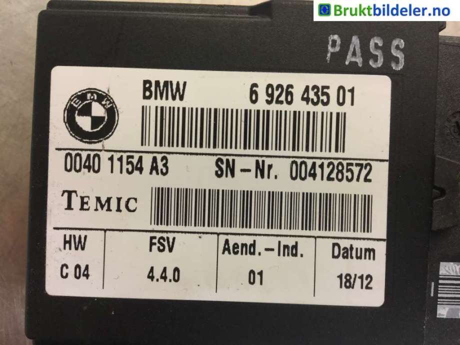 Styreenhet sete til Mini Countryman 2010-2016 (R60) (R60) (MINI|6 926 435 01|004126910|)