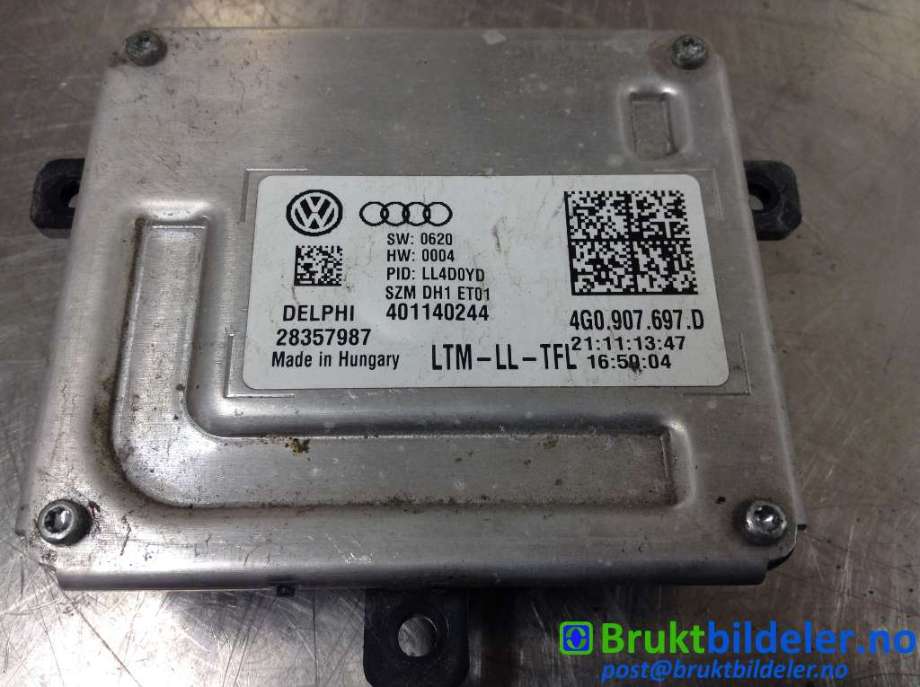 Styreenhet xenon/ballast til Audi Q5 2012-2017 (Type I, Fase 2)  (AUDI|4G0 907 697 D|28357987|)