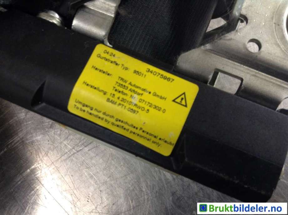 Sikkerhetsbelte foran høyre til VW Polo 2009-2014 (Type V, Fase 1) (VOLKSWAGEN||34075967)