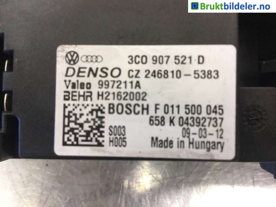 Varmeapparat motstand til VW Tiguan 2007-2011 (Type I, Fase 1)  (VOLKSWAGEN|3C0907521D|)