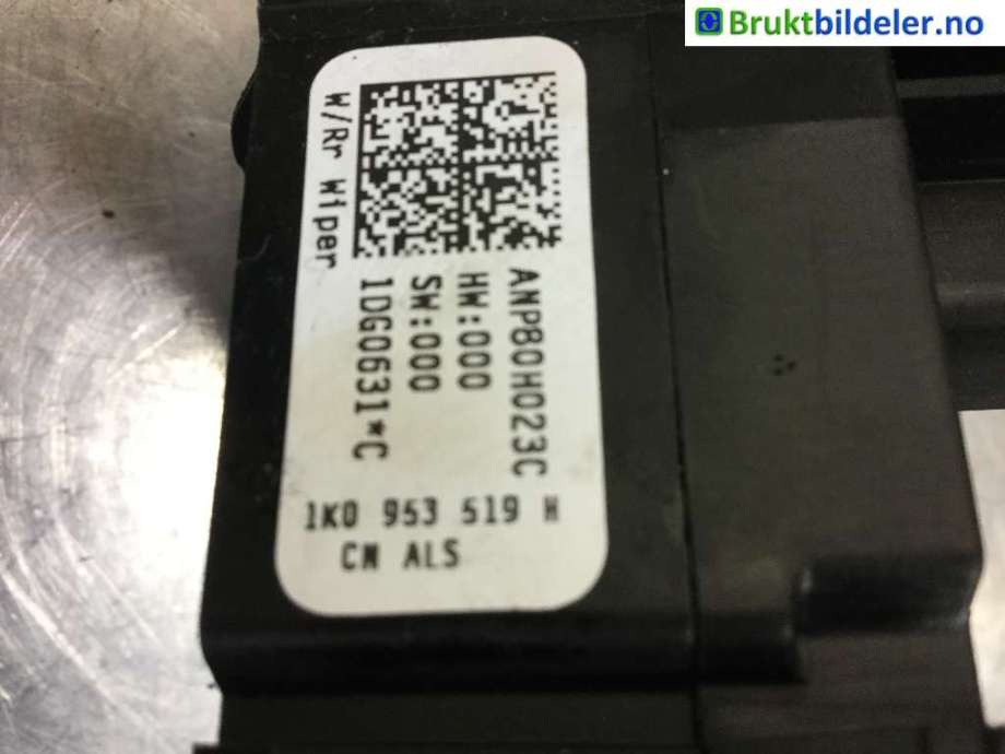 Bryter visker til VW Tiguan 2007-2011 (Type I, Fase 1) (VOLKSWAGEN|1K0 953 519 H|)