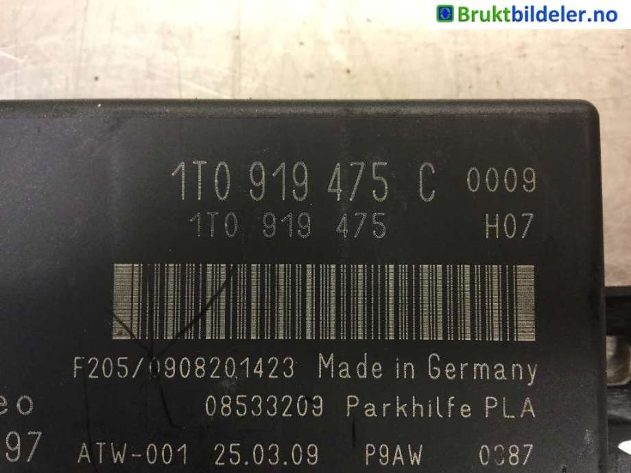 Styreenhet parkering til VW Tiguan 2007-2011 (Type I, Fase 1)  (VOLKSWAGEN|1T0 919 475 C|)