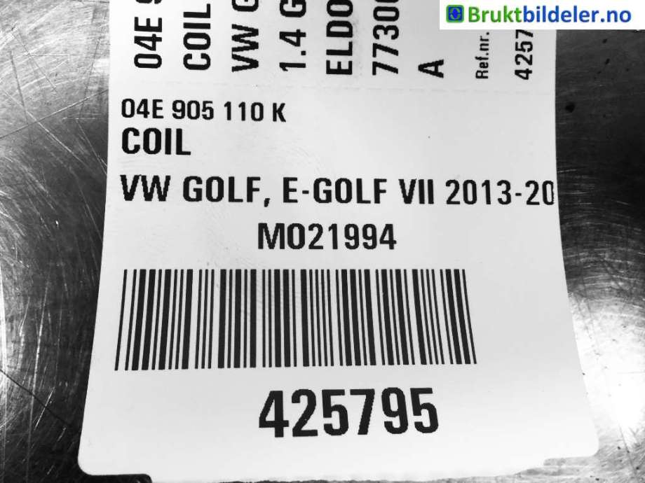 Coil elektronisk til VW e-Golf, 2014-2017 (Fase 1)  (VOLKSWAGEN|04E 905 110 K)