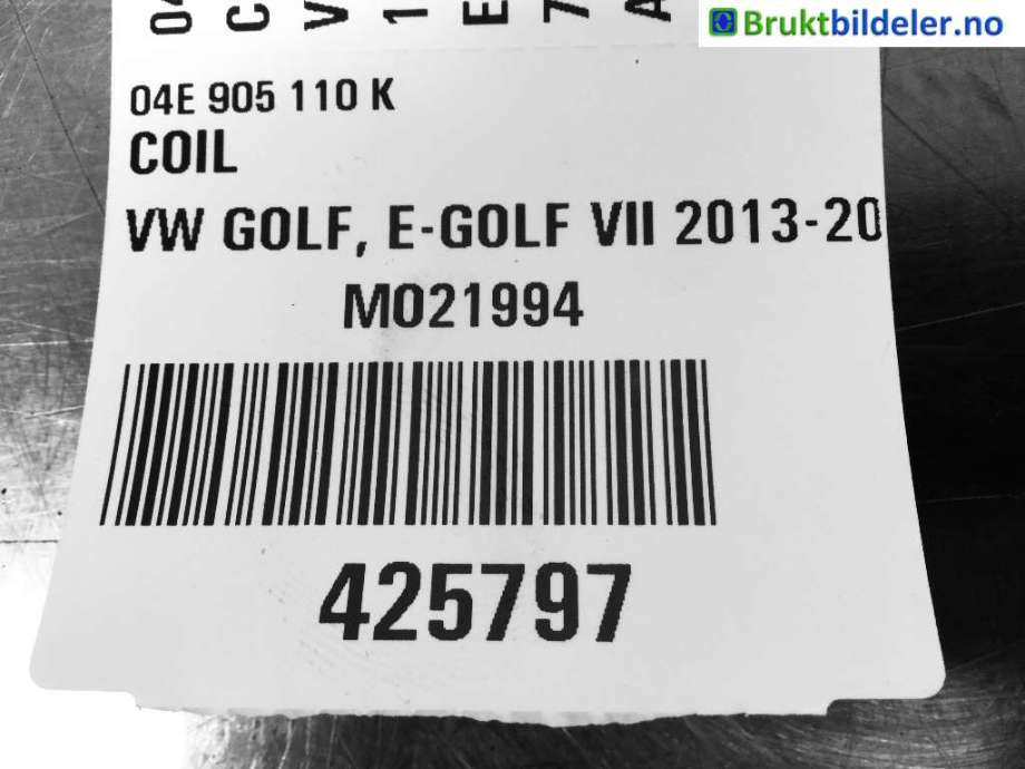 Coil elektronisk til VW e-Golf, 2014-2017 (Fase 1)  (VOLKSWAGEN|04E 905 110 K)