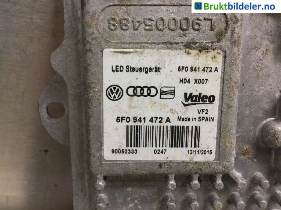 Styreenhet xenon/ballast til VW e-Golf 2014-2017 (Fase 1)  (VOLKSWAGEN|5F0 941 472 A|90050333|)