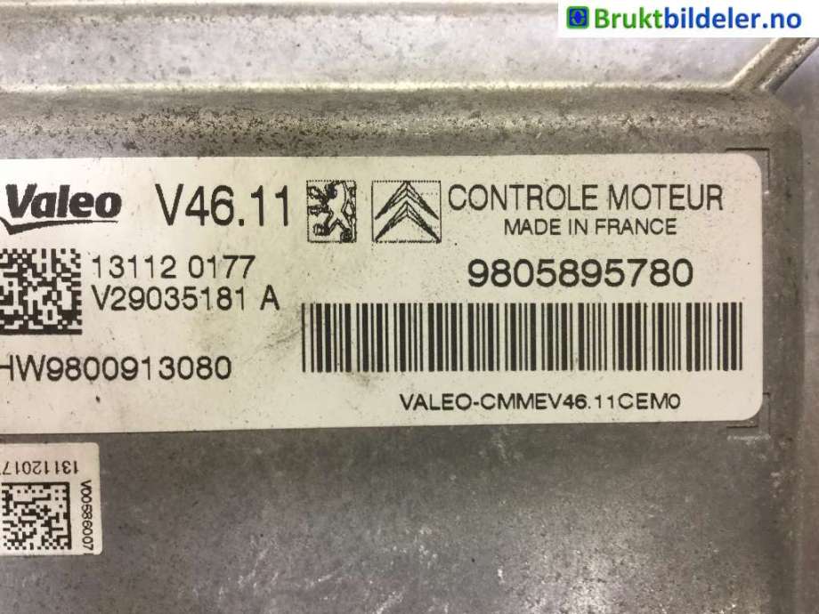 Styreenhet motor til Peugeot 2008 2013-2019 (Type I) (PEUGEOT|9805895780|)