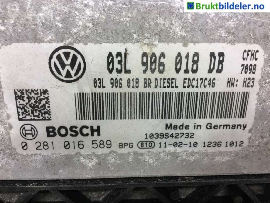 Styreenhet motor til Škoda Yeti 2009-2013 (Fase 1)  (SKODA|03L 906 018 DB|)