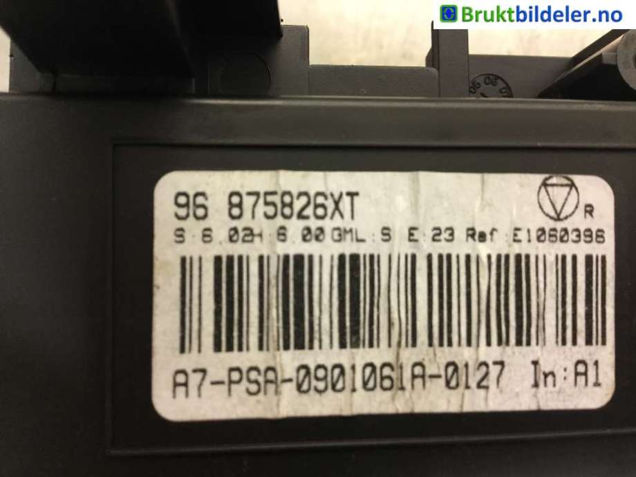 Varmeapparat betjening til Peugeot 207 2006-2012 (PEUGEOT|96 875 826 XT|)