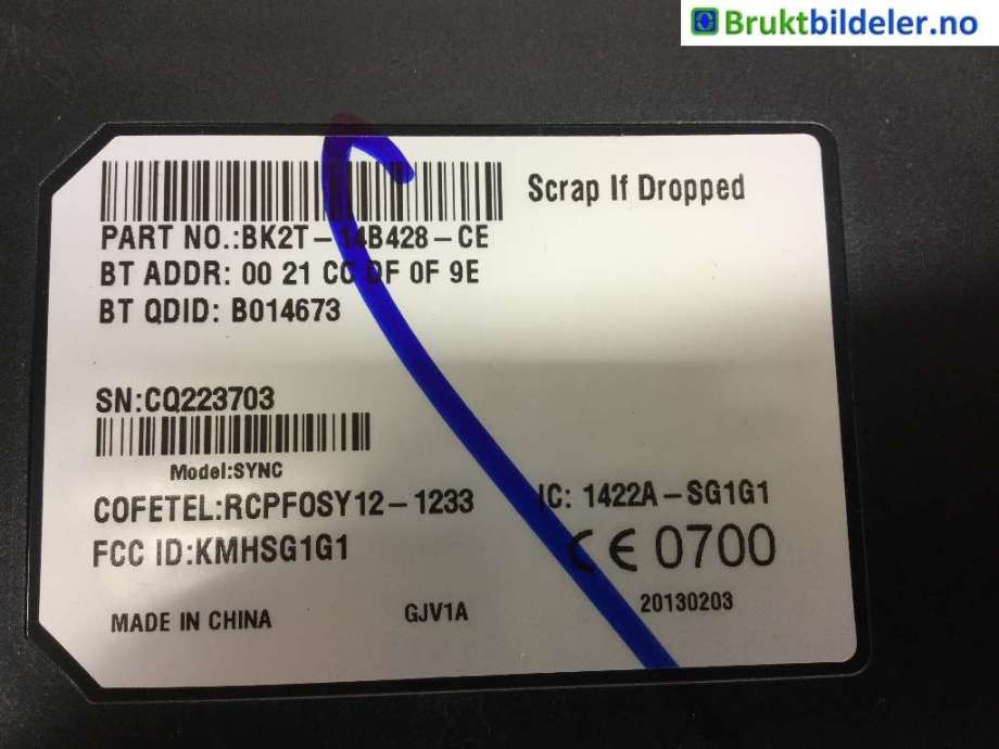 Styreenhet diverse til Ford Transit Custom 2013-2023 (Type I)  (FORD|BK2T-14B428-CE|)