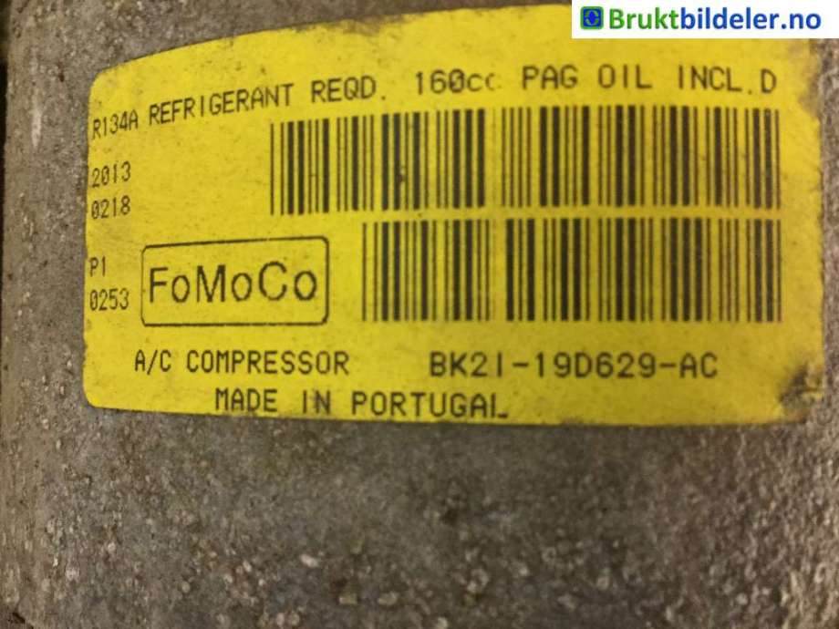 Aircondition kompressor til Ford Transit Custom 2013-2023 (Type I) (FORD|BK21-19D629-AC|)