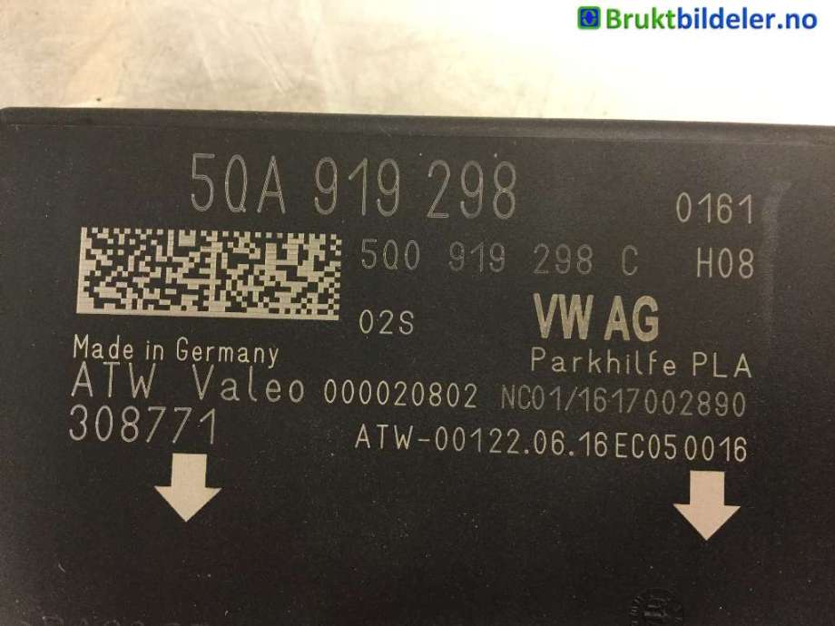 Styreenhet parkering til VW Passat 2015-2019 (Fase 1) (B8) (B8) (VOLKSWAGEN|5QA 919 298|)
