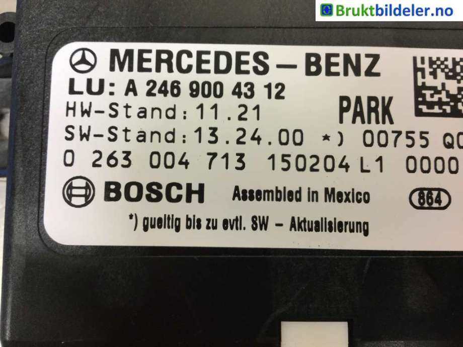 Styreenhet parkering til Mercedes B-Klasse 2011-2018 (W246) (W246) (MERCEDES|A 246 900 43 12|)
