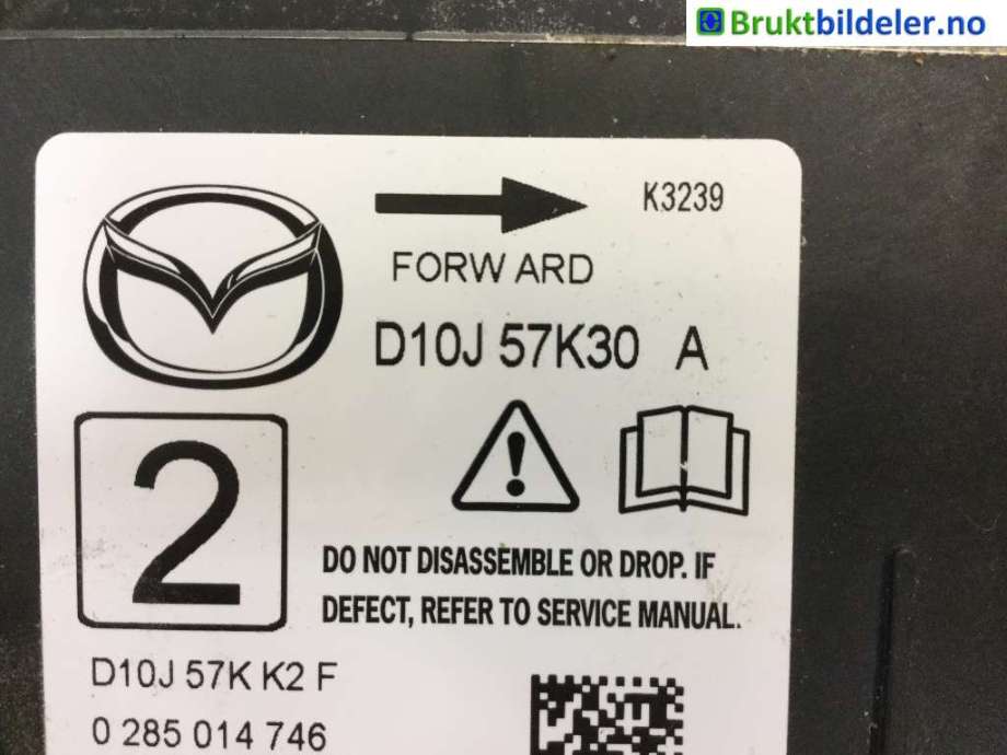 Airbag elektronikk til Mazda CX-3 2015-2022  (MAZDA|D10J-57-K30A|0 285 014 746|)