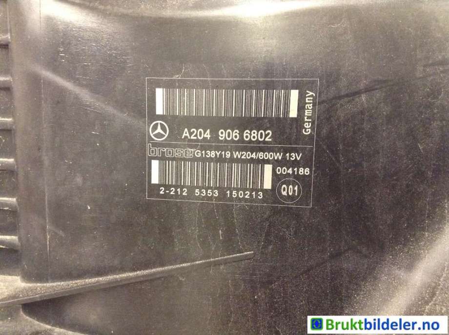 Kjølevifte til Mercedes B-Klasse 2011-2018 (W246) (W246) (MERCEDES|A 204 540 07 88|885004486|A 204 906 68 02)