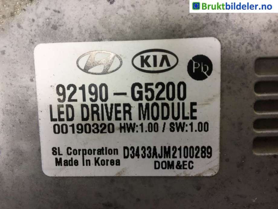 Styreenhet xenon/ballast til Kia Niro 2016-2021  (KIA|92190-G5200|)