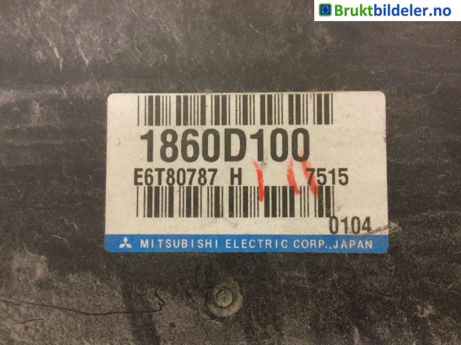 Styreenhet motor til Mitsubishi Outlander 2015-->> (Type III, Fase 2) (MITSUBISHI|1860D100|E6T80787 H|)
