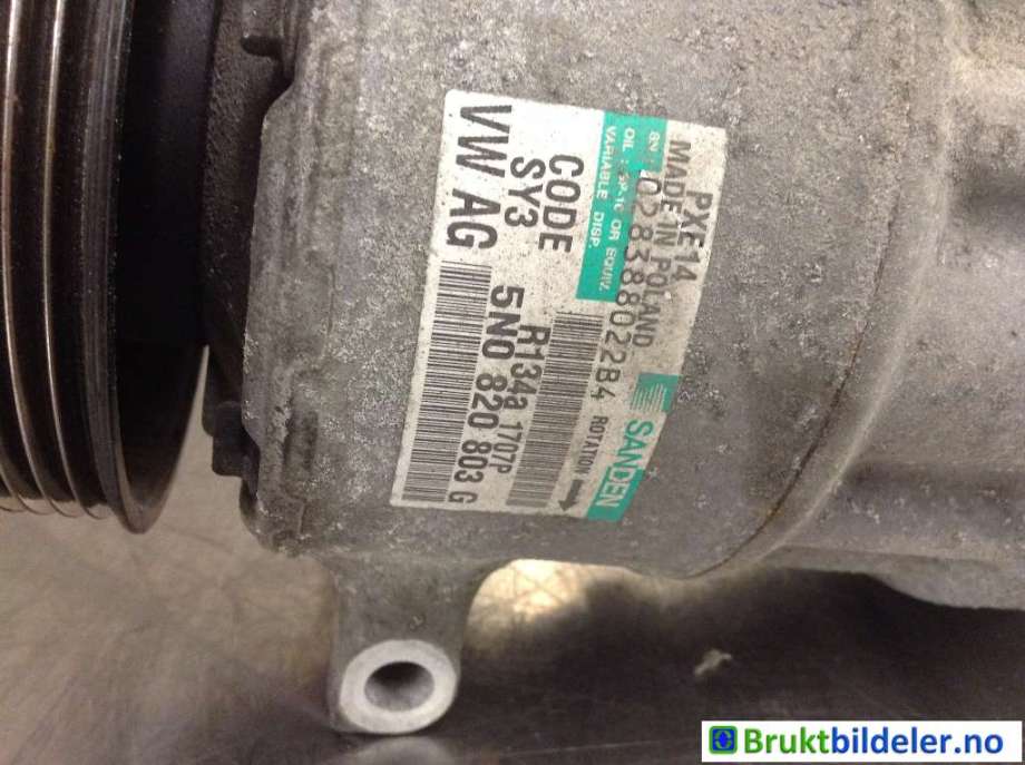 Aircondition kompressor til Škoda Roomster 2010-2015 (Fase 2) (SKODA|5N0 820 803 G|028388022B4|)