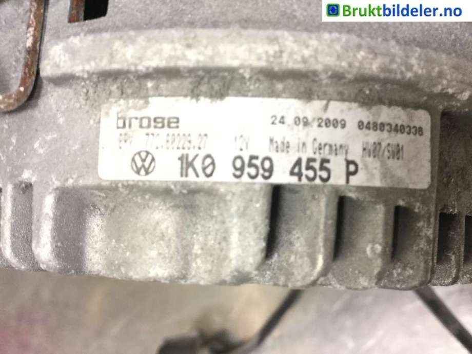 Kjølevifte til Audi A3 2009-2012 (Type II, Fase 2)  (AUDI|1K0 959 455 EA|)