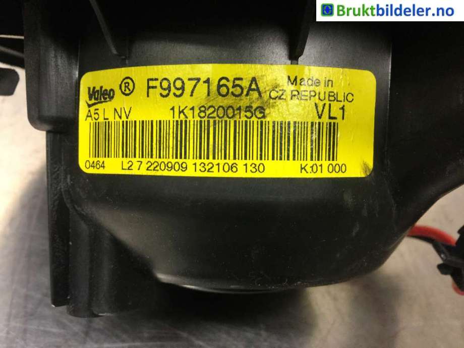 Varmeapparat motstand til Audi A3 2009-2012 (Type II, Fase 2)  (AUDI|3C0 907 521 F|CZ246810-5384|F 011 500 081)