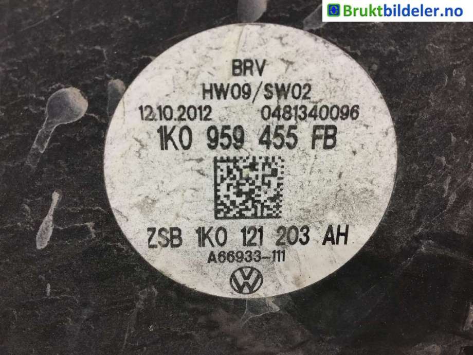Kjølevifte til Audi A3 2009-2012 (Type II, Fase 2)  (AUDI|1K0 959 455 FB|)