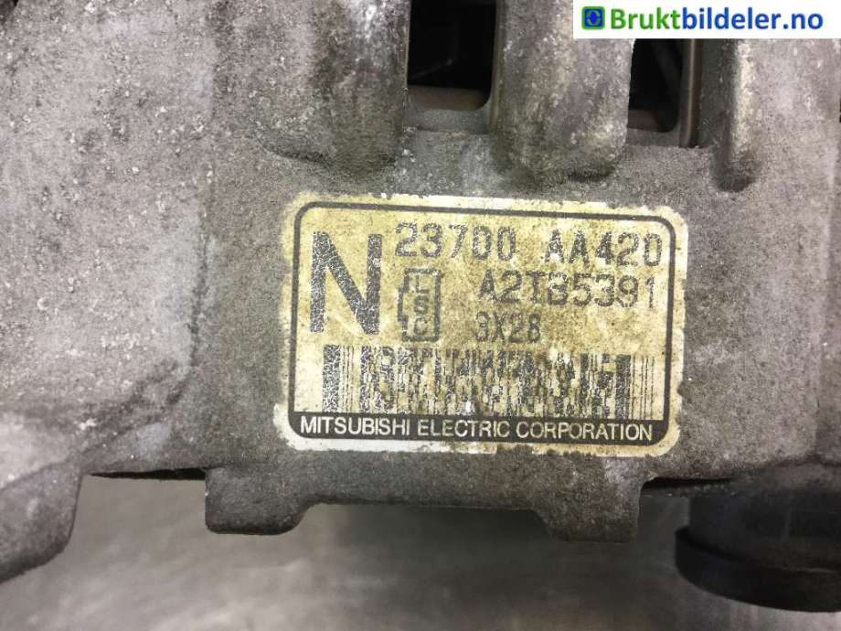 Dynamo til Subaru Impreza 2001-2005 (Type II, Fase 1)  (SUBARU|23700 AA420|A2TB5391|)