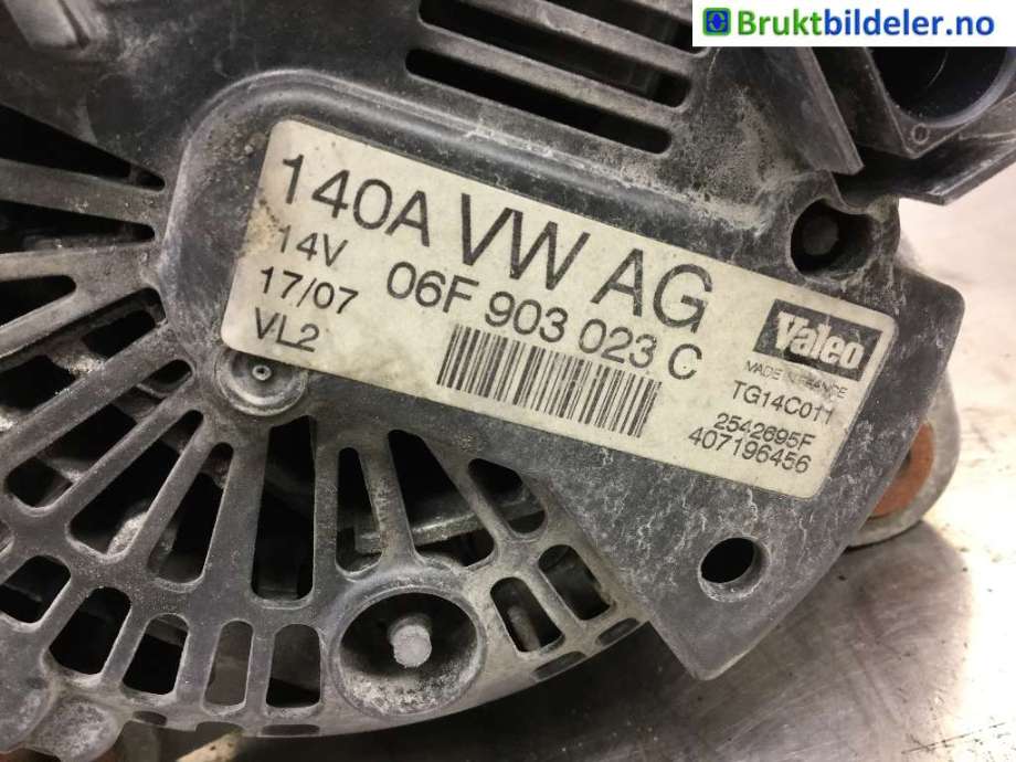 Dynamo til VW Touran 2007-2010 (Type I, Fase 2)  (VOLKSWAGEN|06F 903 023 C|2542695F|)