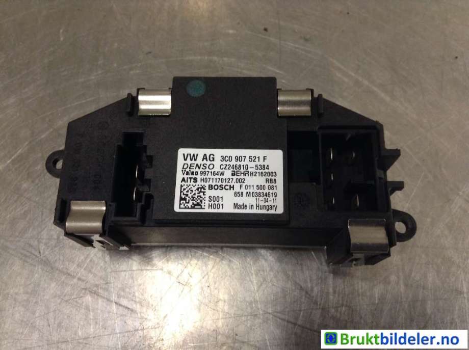 Varmeapparat motstand til Škoda Superb 2008-2015 (Type II) (SKODA|3C0 907 521 F|F 011 500 081|CZ246810-5384)