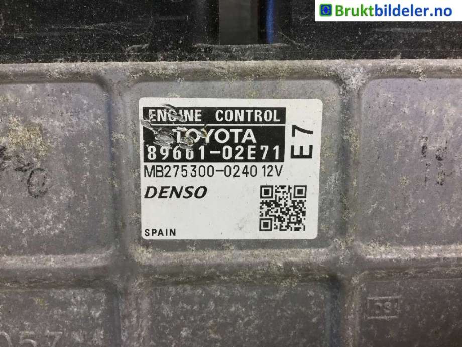 Styreenhet motor til Toyota Auris 2007-2010 (Type I, Fase 1) (TOYOTA|89661-02E71|MB275300-0240|)