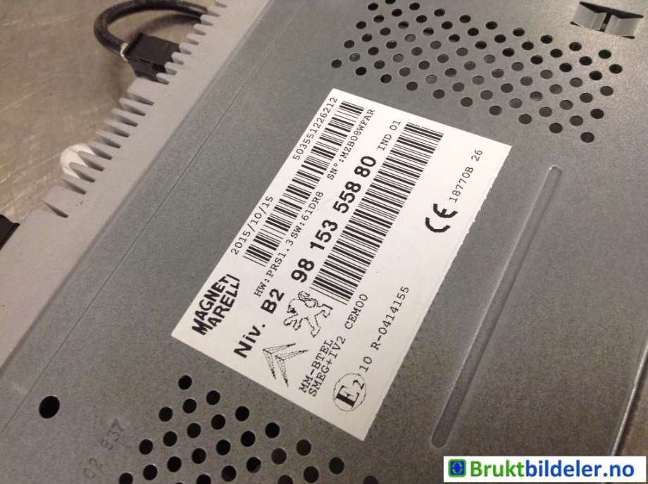 Bilstereo til Peugeot Partner 2015-2019 (Type II, Fase 2)  (PEUGEOT|9815355880|)