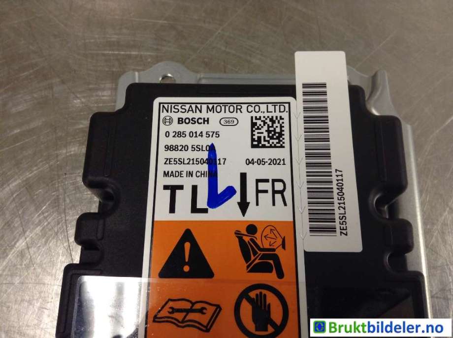 Airbag elektronikk til Nissan Leaf 2018-->> (Type II)  (NISSAN|98820-5SL0A|0 285 014 575|)