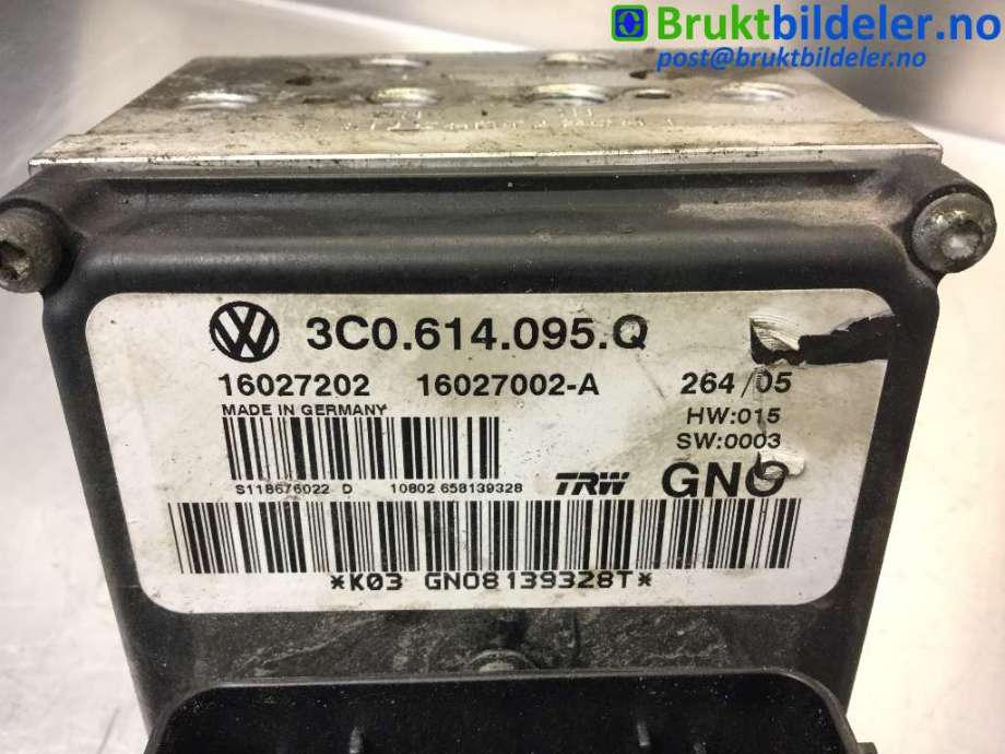 ABS sentral til VW Passat 2005-2010 (B6) (B6) (VOLKSWAGEN|3C0 614 095 Q|Y40249054|)