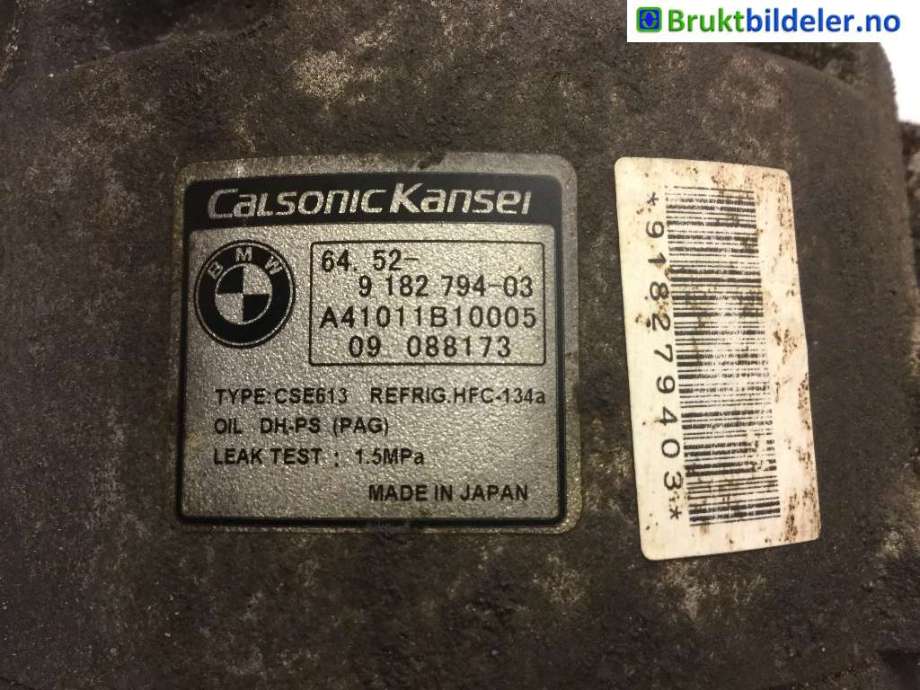 Aircondition kompressor til BMW 3-Serie 2005-2011 (E90/E91/E92/E93) (E90/E91/E92/E93) (BMW|6452 9 182 794|)