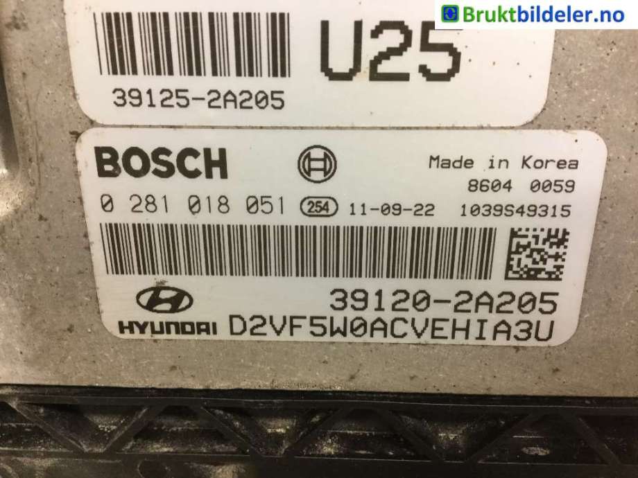 Styreenhet motor til Hyundai i40 2012-2017  (HYUNDAI|39120-2A205|0 281 018 051|)