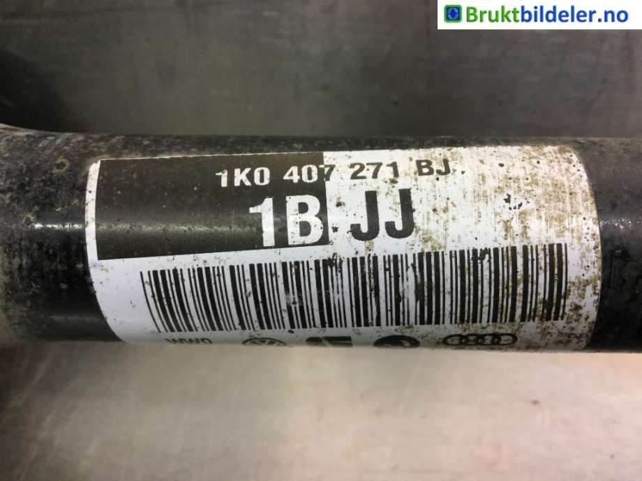 Drivaksel venstre foran til VW Golf VI 2008-2012 (VOLKSWAGEN|1K0 407 271 BJ|)