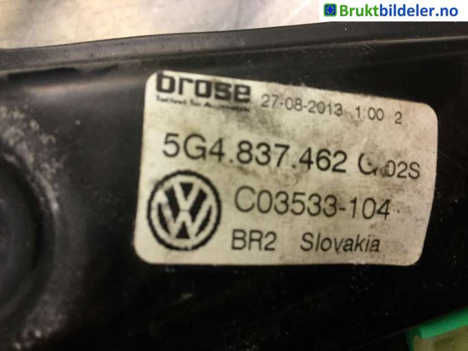 Ruteheis til VW Golf VII 2012-2017 (Fase 1) (VOLKSWAGEN|5G4 837 462 G|)
