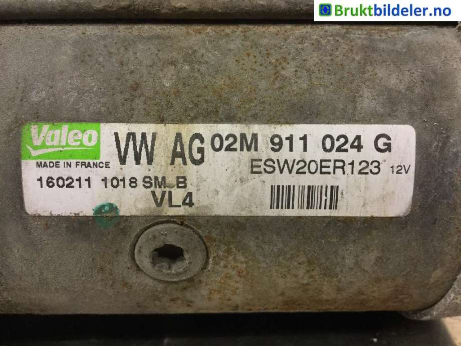 Starter diesel til VW Passat 2011-2015 (B7) (B7) (VOLKSWAGEN|02M 911 024 G|ESW20ER123|)