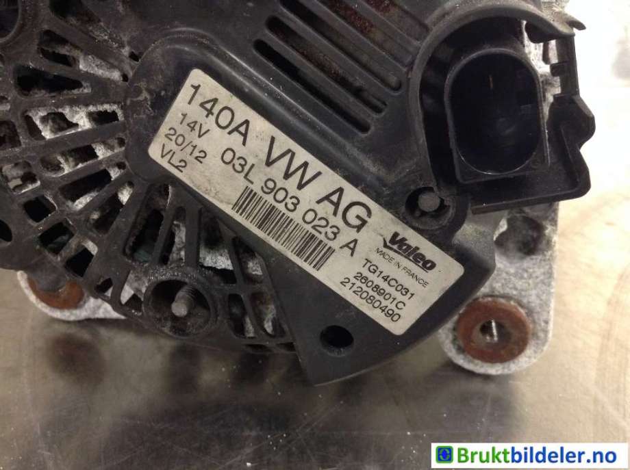 Dynamo til Audi A3 2009-2012 (Type II, Fase 2)  (AUDI|03L 903 023 A|2608901C|TG14C031)