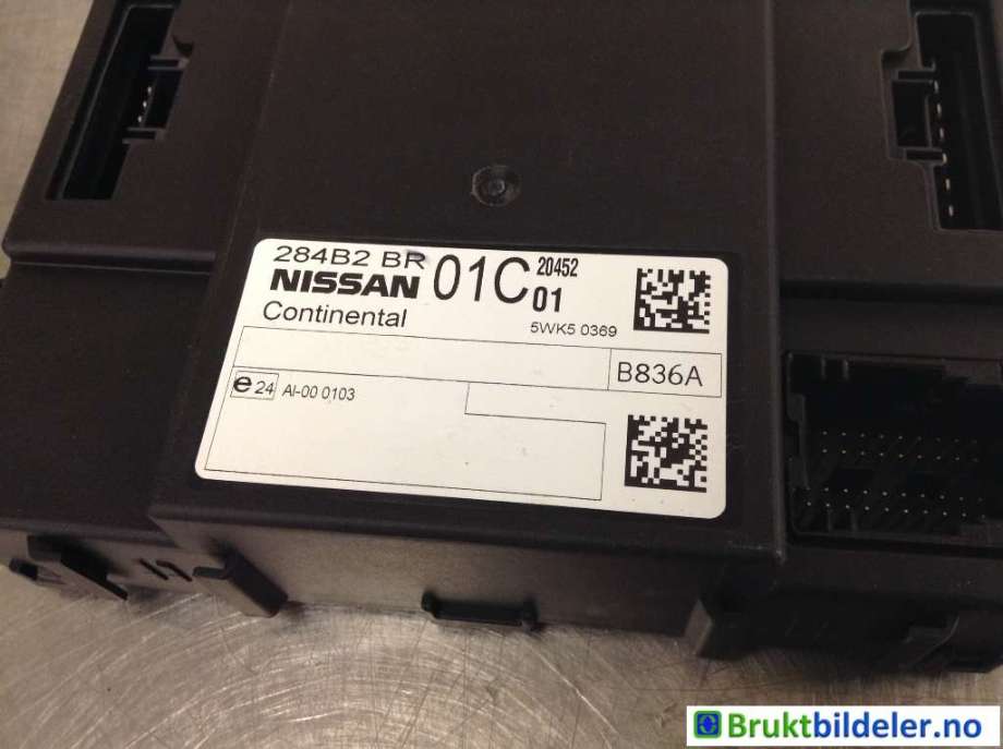 Styreenhet comfort (BCM) til Nissan Qashqai 2010-2014 (Type I, Fase 2) (NISSAN|284B2BR01C|5WK50369|)