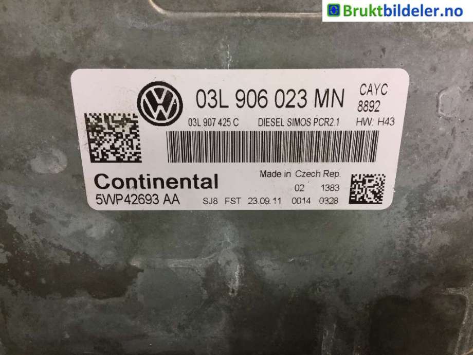 Styreenhet motor til VW Golf VI 2008-2012  (VOLKSWAGEN|0L3 907 309 R|5WP42693 AA|)